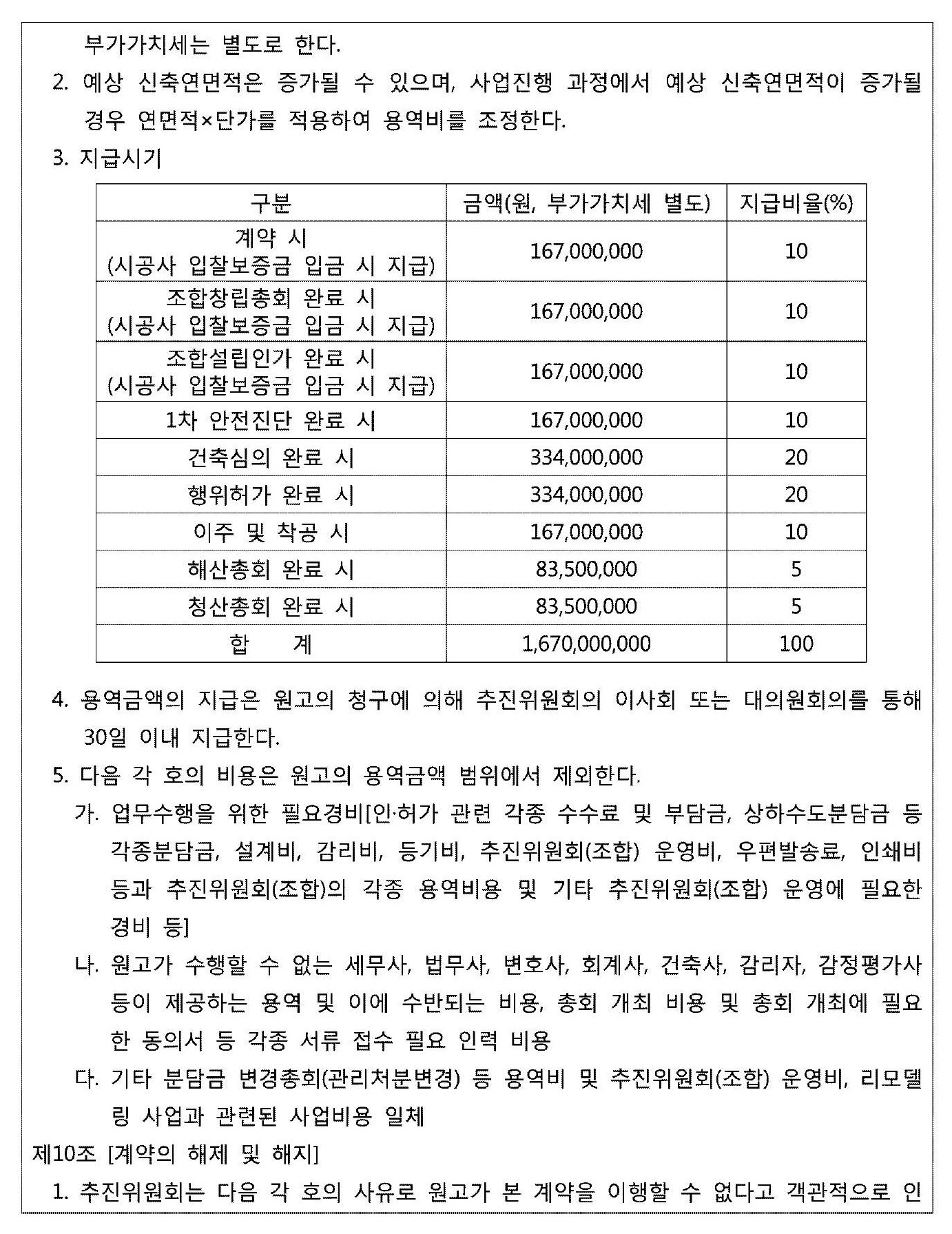 서울중앙지방법원 2020. 1. 9. 선고 2019가합521774 판결 용역비 표